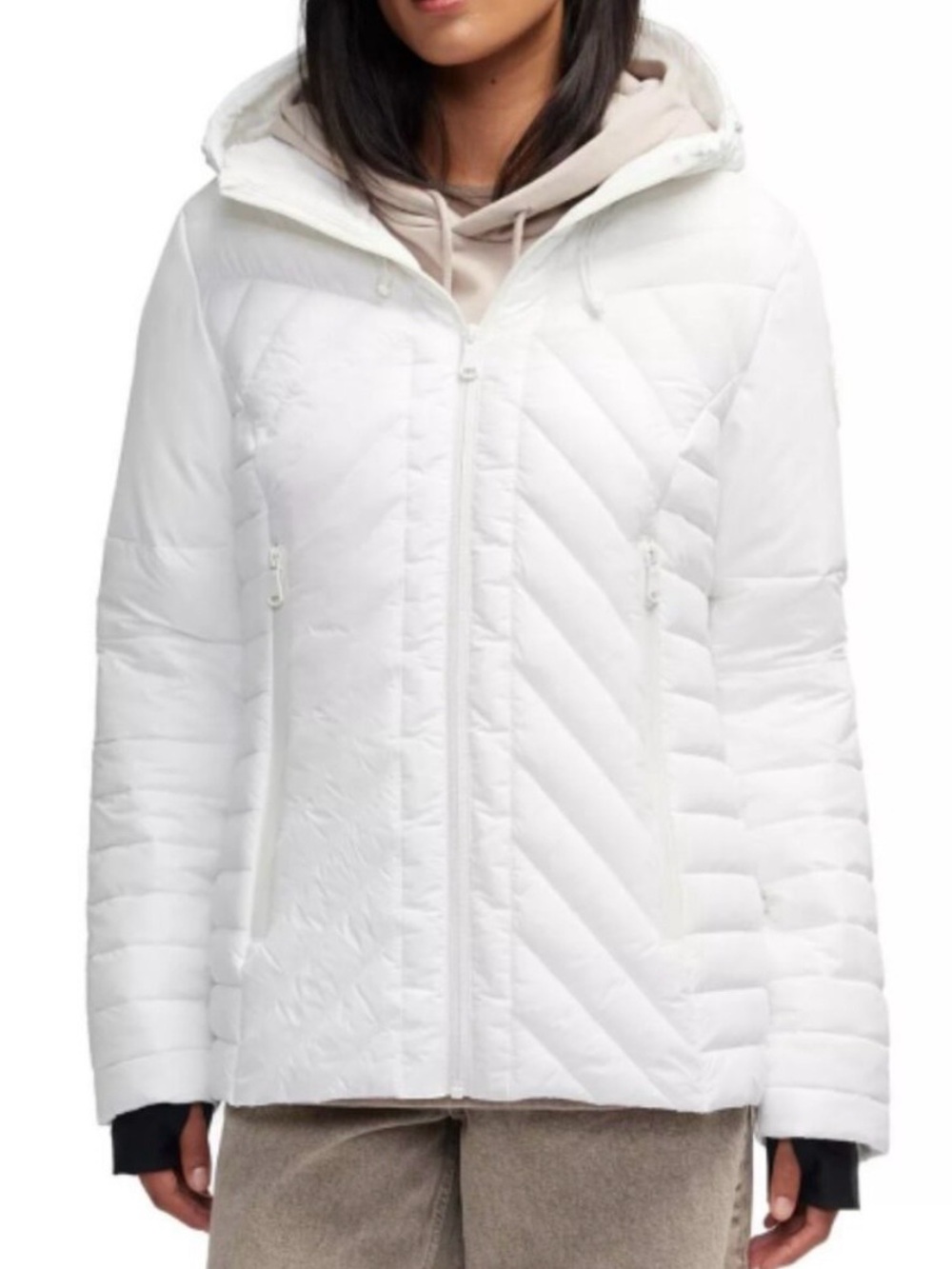 BNWOT - Pajar Canada Esmay White Packable Puffer Hooded Jacket - Size XS